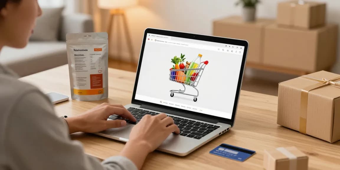 Grocery Sales: Online shopping experience showcasing best deals and savings in a digital marketplace.