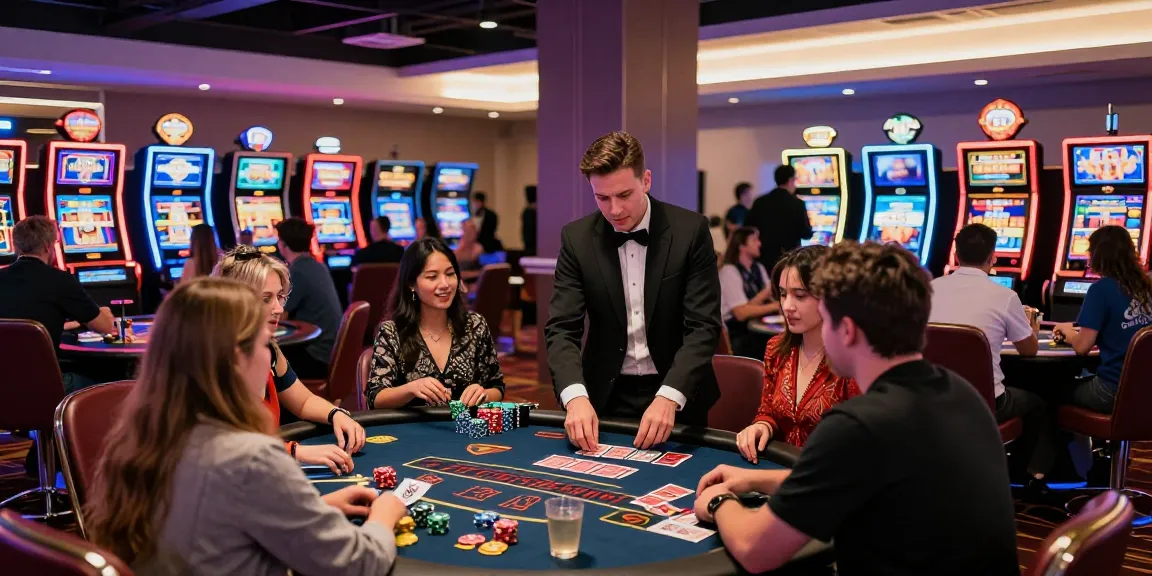 Ambiente di gioco emozionante che mostra i giocatori che si divertono nei casinò online non AAMS.