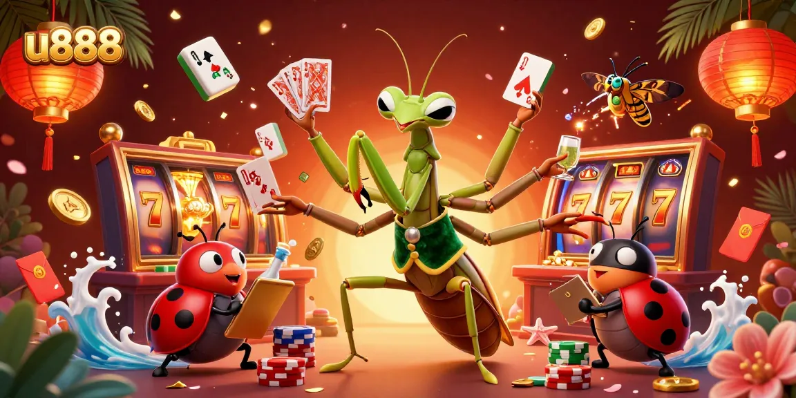 Experience the excitement of u888 slots with vibrant characters and rich casino elements.