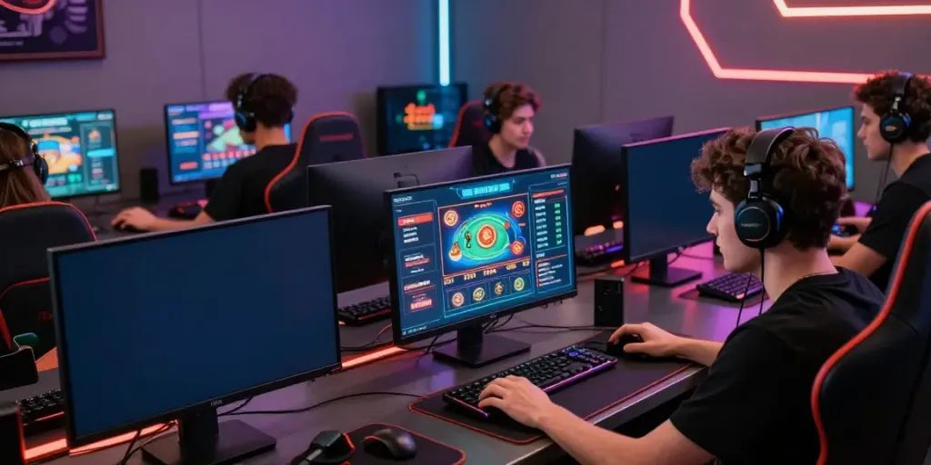 Best Crypto Casino in Canada 2026 gaming scene with players engaged in vibrant crypto gambling.