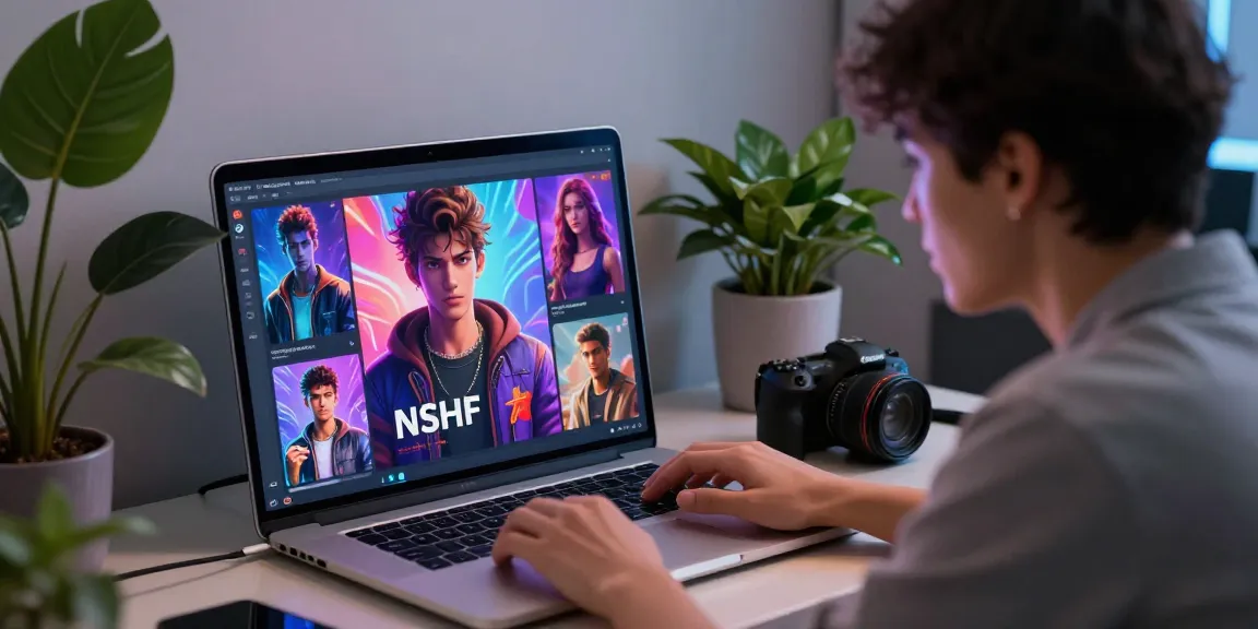 Engaging user interacting with Crushon.AI's NSFW AI image generator, showcasing vibrant visuals and intimate experience.