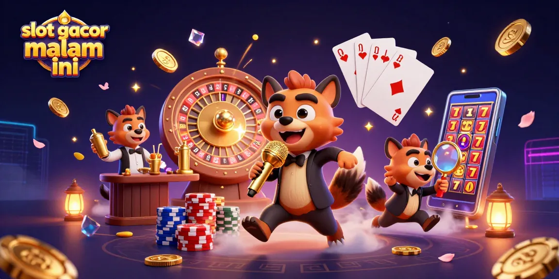Experience slot gacor malam ini with vibrant casino antics featuring hyenas in a comedic scene.