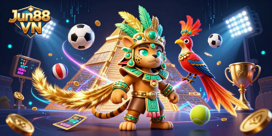 Win big with Jun88 VN in this vibrant 3D casino scene featuring dynamic gameplay elements.