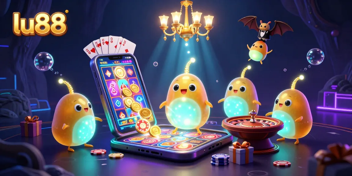 Experience thrilling slots at lu88 with glowworms lighting up the casino atmosphere.