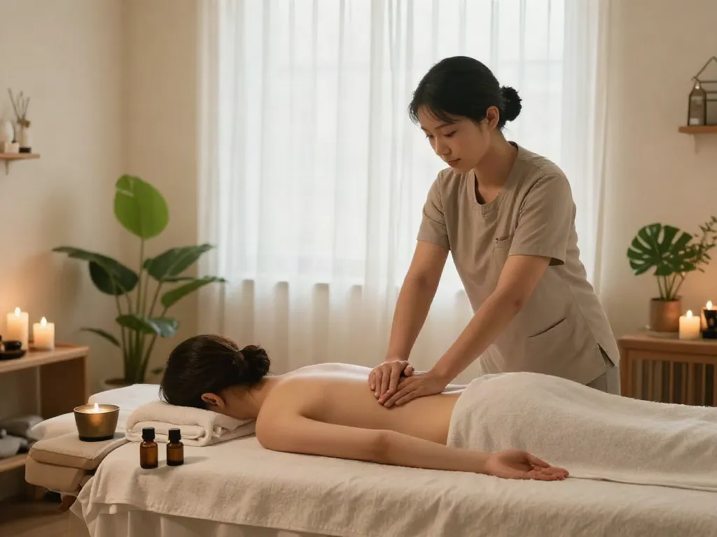 Experience soothing 경기광주출장마사지 in a tranquil spa setting with calming elements.