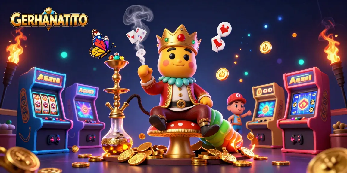 GERHANATOTO menghidupkan gaming dengan karakter 3D menarik dan elemen slot yang berkilauan.
