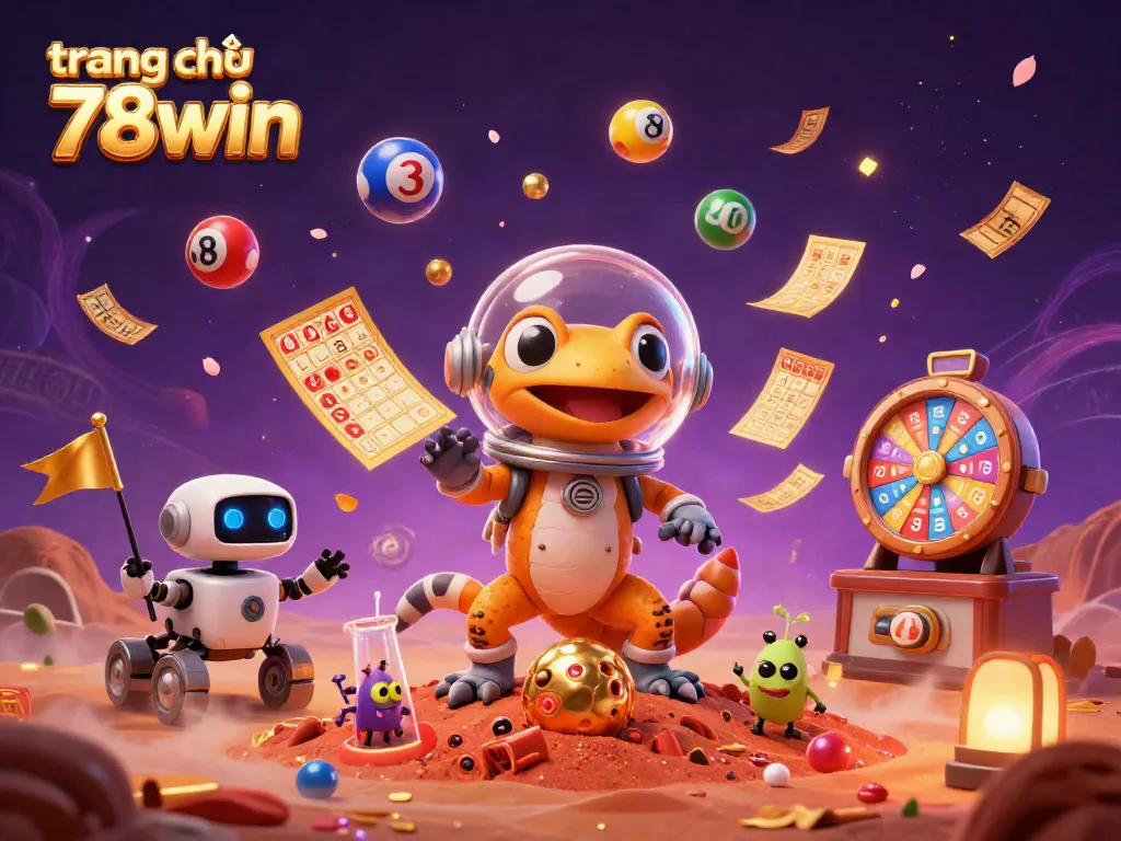 Experience the excitement of gambling with gengal 78win in a 3D vibrant casino scene.