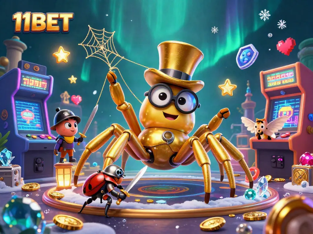 Play thrilling games at 11BET with a vibrant illustration capturing casino excitement.