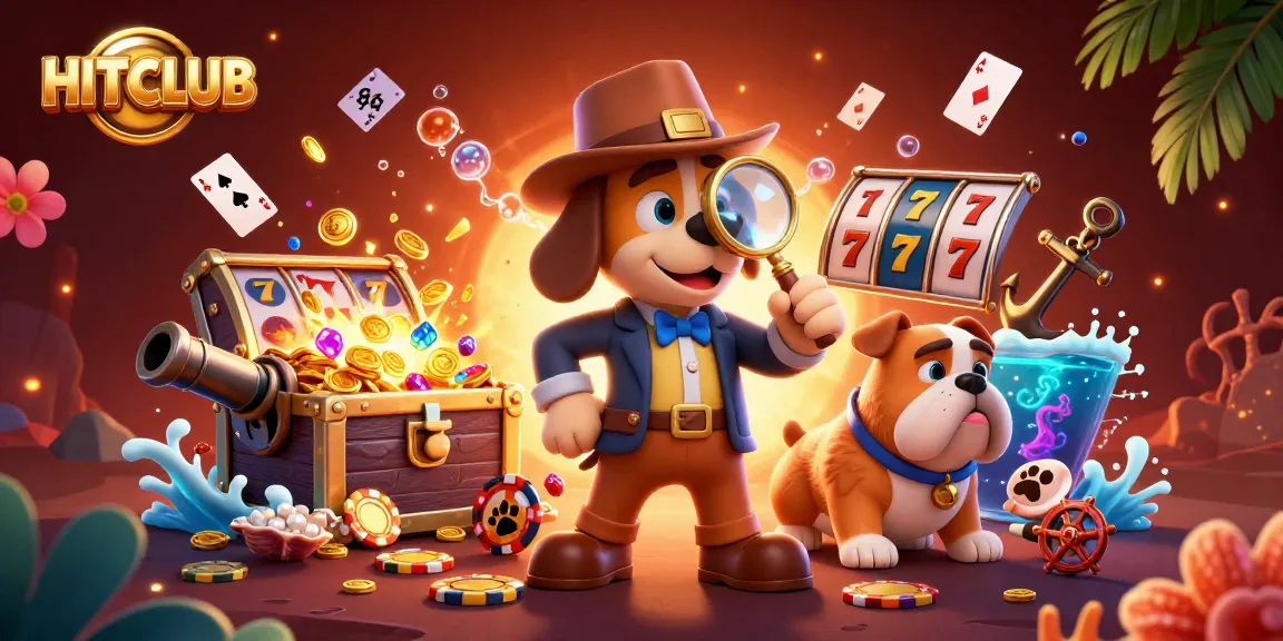 Engage in thrilling gameplay at HITCLUB with cartoon characters uncovering a jackpot's treasure.