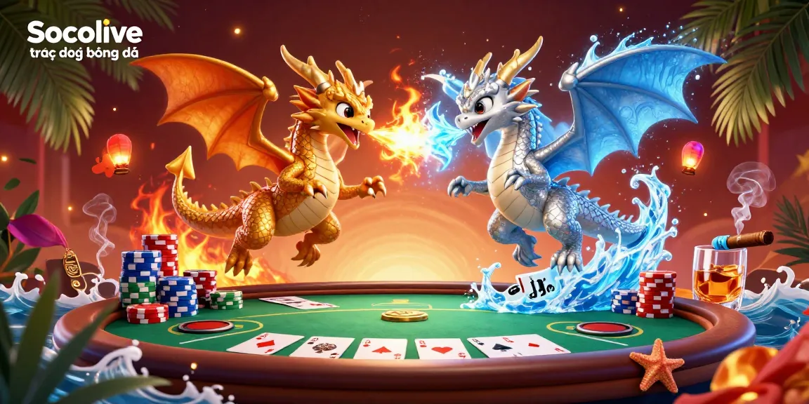Socolive trực tiếp bóng đá enhances excitement with a fire and ice dragon showdown amid poker chaos.